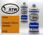 Preview: Jeep, Copper Shino Metallic, PVB: 400ml Sprühdose + 400ml Klarlack - Set, von ATW Autoteile West.